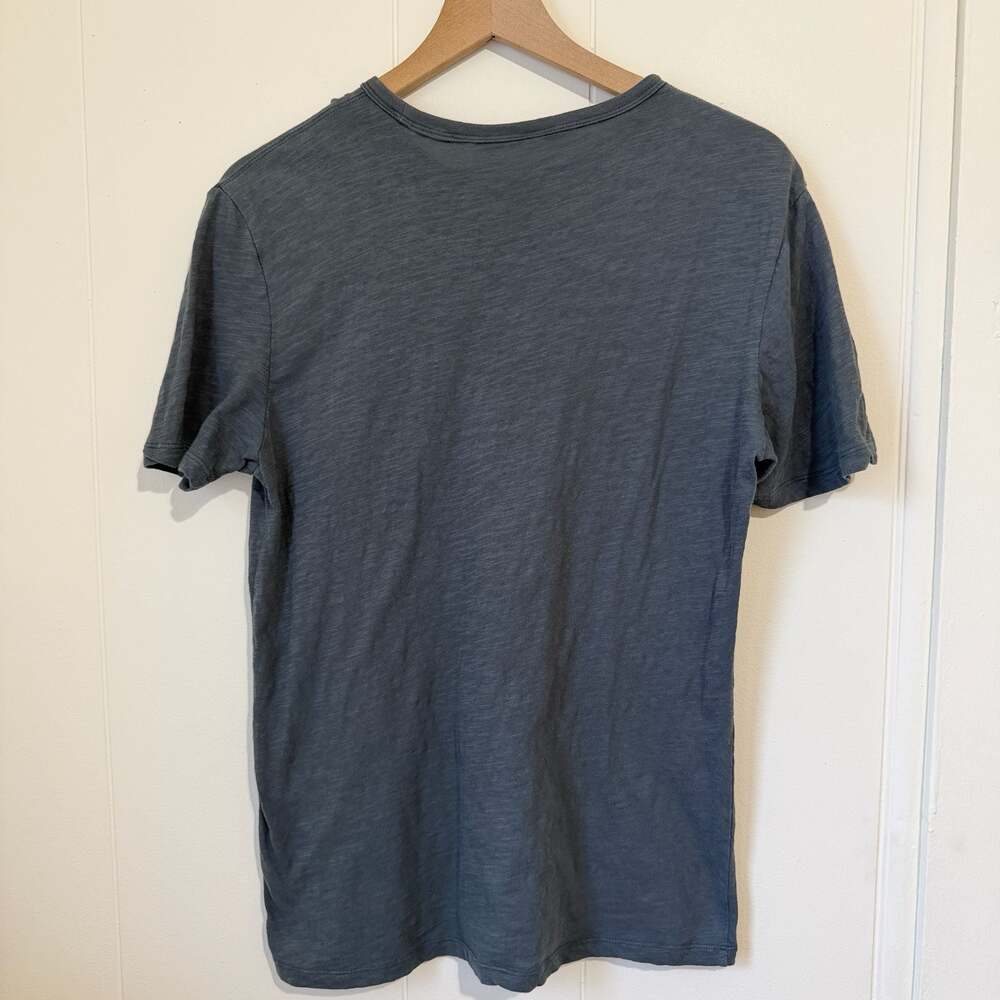 Vuori Men's M Pocket T-Shirt Blue Gray Slub Short Sleeve Crew Neck Minimalist - Picture 2 of 5